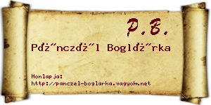 Pánczél Boglárka névjegykártya