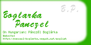 boglarka panczel business card